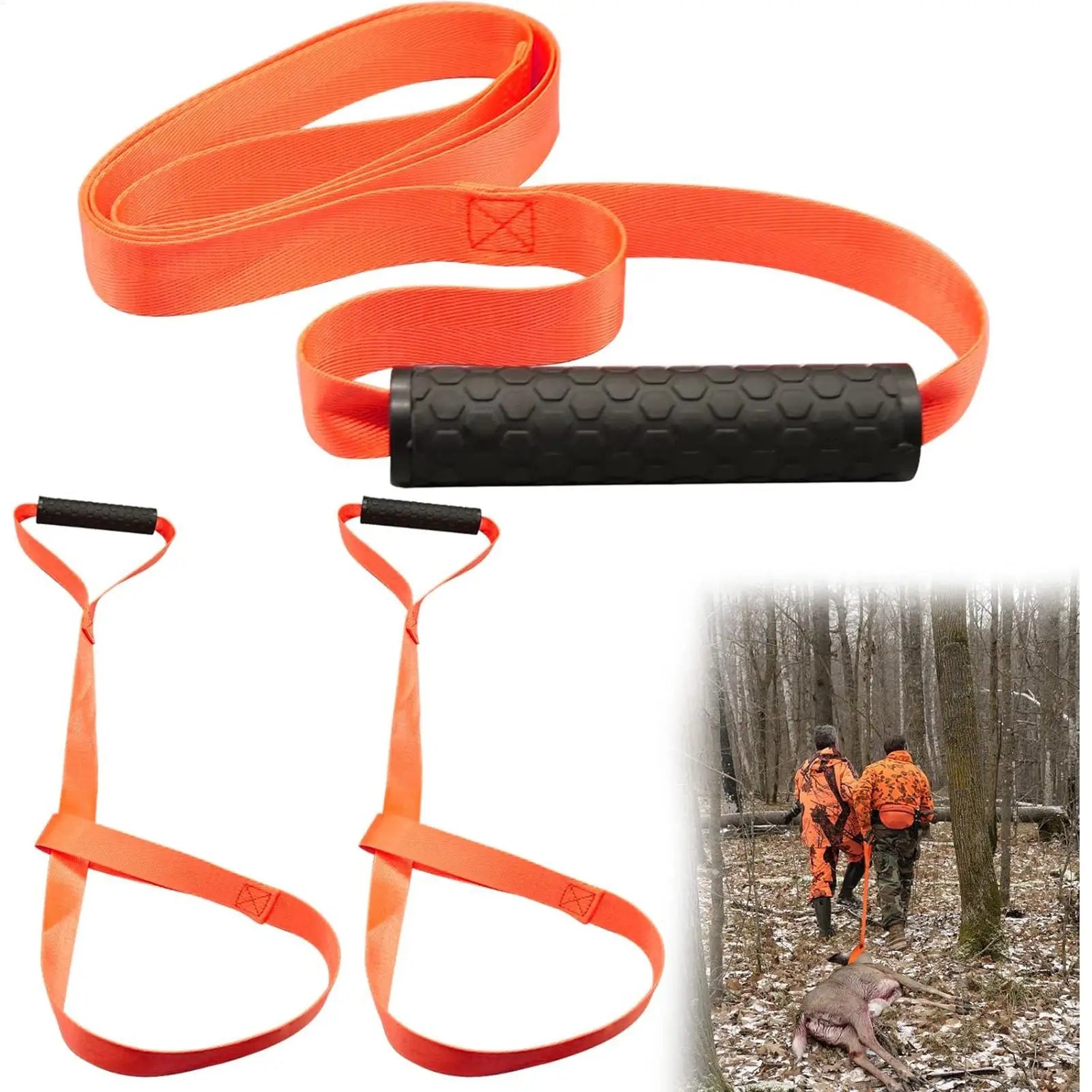 Deer Drag MultiPurpose Folding Pulling Strap Deer Hunting Gear For Field Dressing Tools Heavy Boxes Luggage Wild Boar Trees Goat