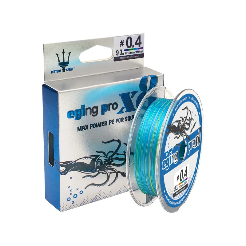 New Fishing Line 150M X8 Shrimp Egi 8 Braided Fishing thread Cuttlefish Squid PE Line Octopus Bait Multifilament Line Sea Tackle