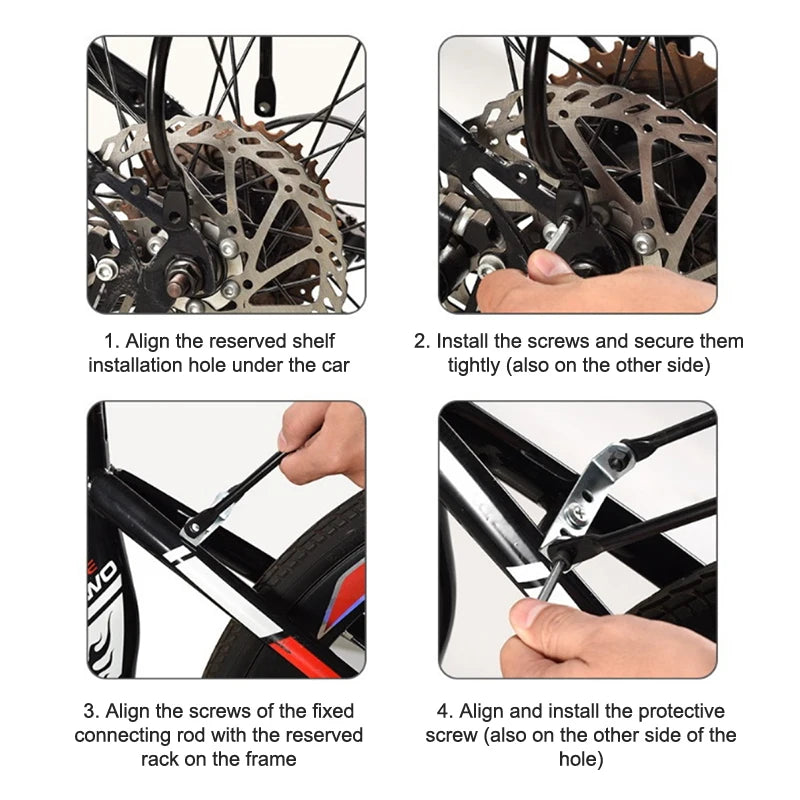 Back Seat Bicycle Rear Luggage Cargo Rack Portable Sturdy Carrier Mountain Bike Bicycle Carrier