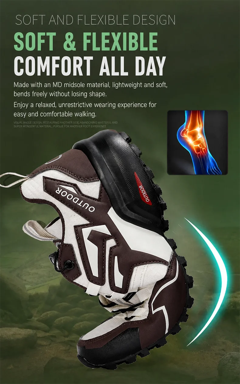 Anti-Slip & Wear-Resistant Hiking Boots for Men Women – Ideal for Mountaineering, Camping & Cycling with Superior Traction
