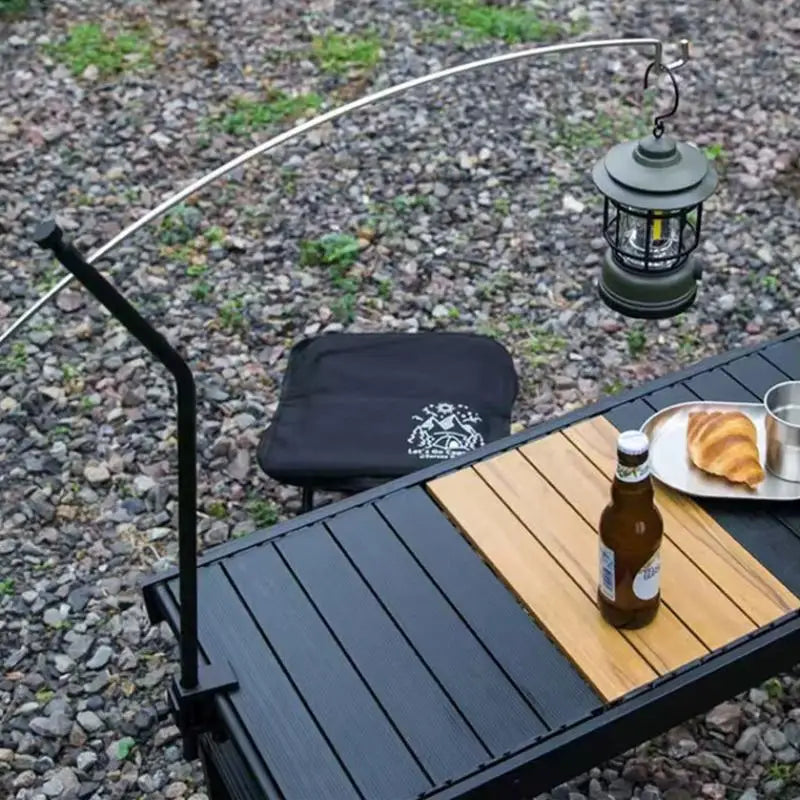 Camping Lamp Hanging Rack Aluminum Alloy Detachable Lantern Stand Table Lantern Hanger For Picnic Fishing Outdoor Lighting