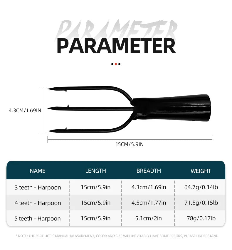 3/4/5 Fishing Tools Harpoon Tip Barbed Sharply Spring Steel Fishing Accessories