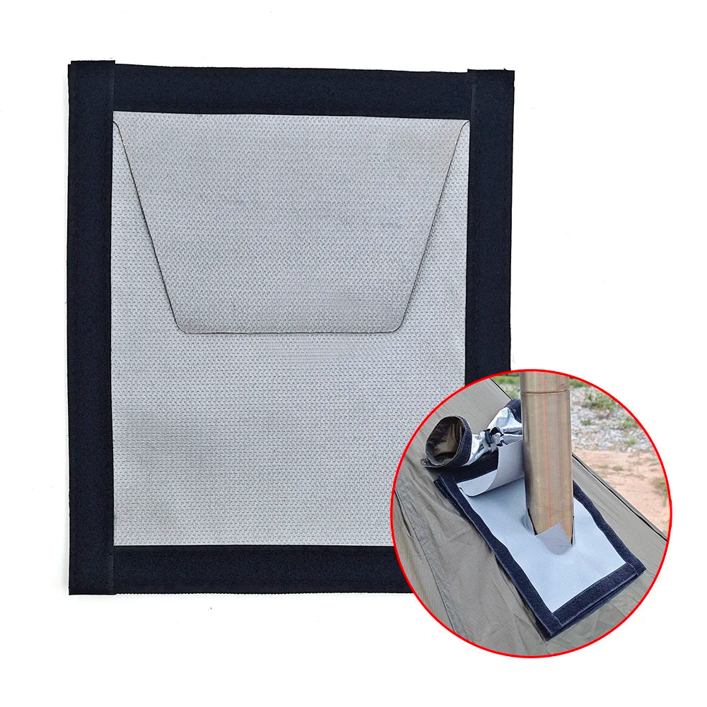 Hot Tent Stove Jack / Fire Resistant Anti-Scald / Fire Stove Pipe Vent Pipe Protect Ring Winter Camping Teepee Tipi Accessory