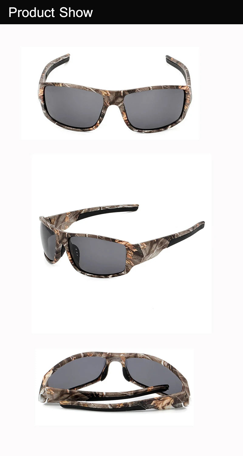 Camouflage Polarized Fishing Glasses Men Women Cycling Hiking Driving Sunglasses Outdoor Sport Eyewear Camo Riding Windproof