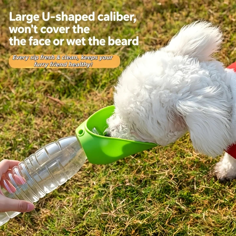 2pc Outdoor Water Drinking Tool for Walking Dogs! Can be paired with mineral water bottles. Food grade silicone for daily walks.