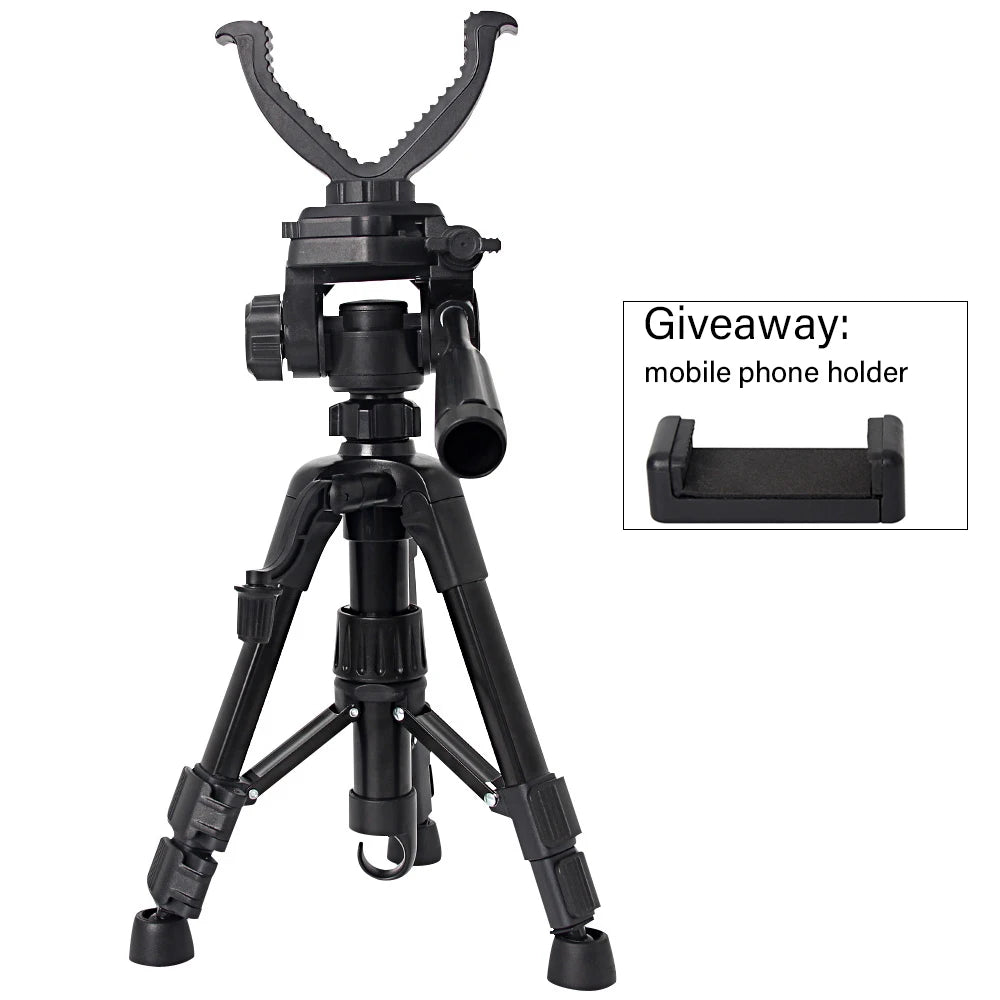 Outdoor Hunting Tripod Durable Adjustable Height Hunting Stand Aluminum V-Yoke Shooting Rack Multifunctio Hunting Safe Accessory