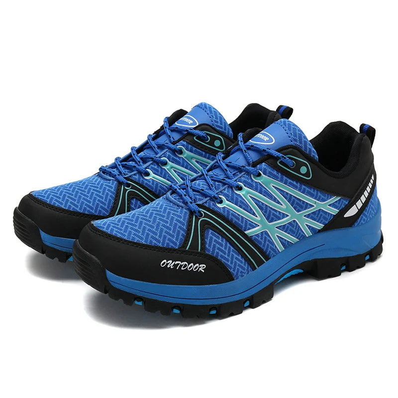 Men's Outdoor Hiking Boots Lightweight Running Shoes Anti Slip and Wear-resistant Rubber Soles Mesh Breathable Sports Shoes 2025