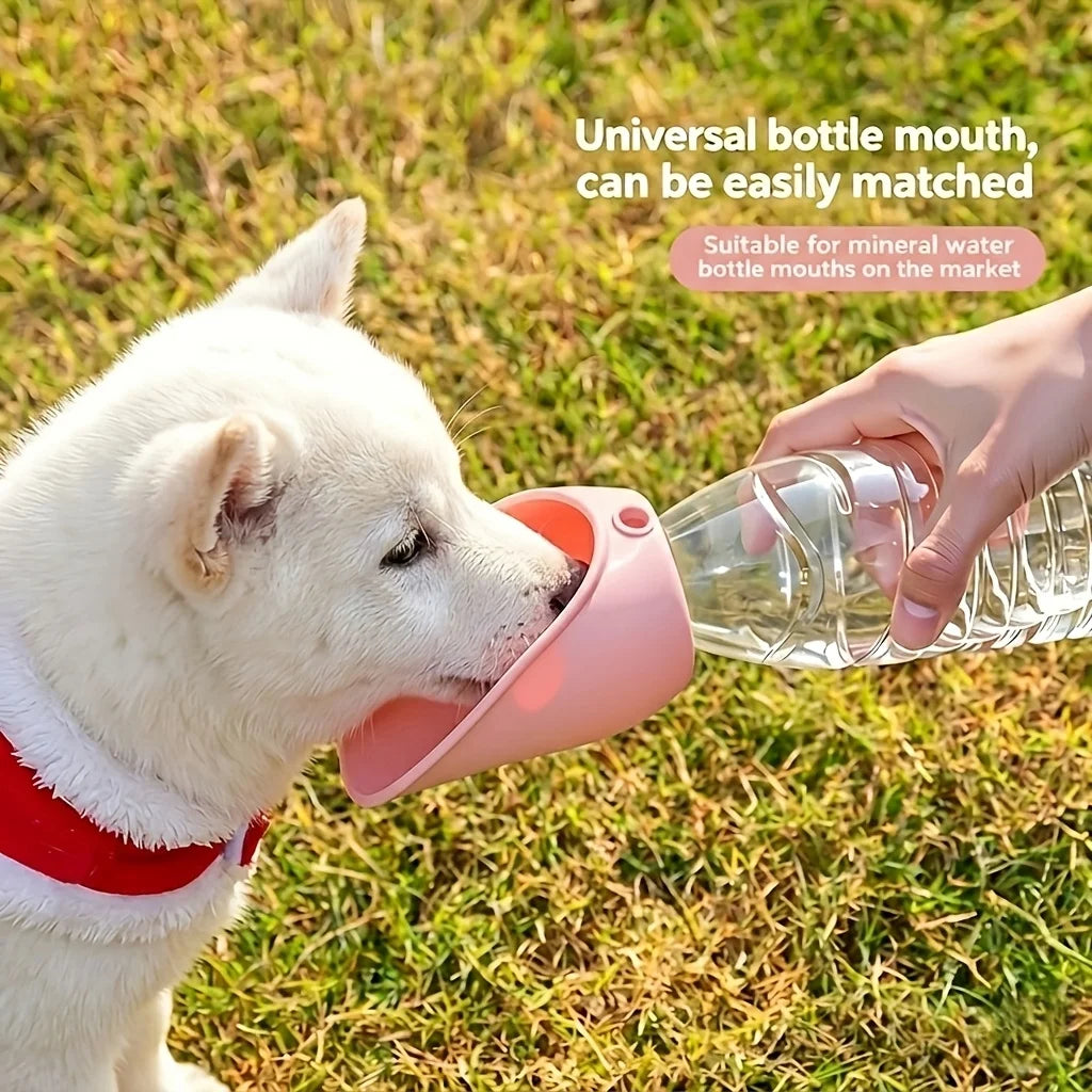 2pc Outdoor Water Drinking Tool for Walking Dogs! Can be paired with mineral water bottles. Food grade silicone for daily walks.
