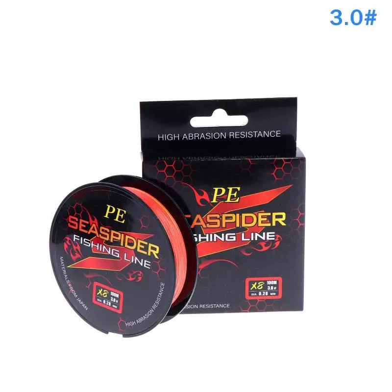 8 Strands 100M PE Braided Fishing Line Multifilament Fishing Lines Sea Wire Fly Carp Braided Line Smooth Carp Fishing Line