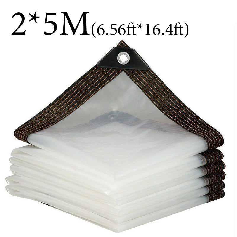 Transparent Tarpaulin 2*7 8 9 3x5x4*6 10 Waterproof Rainproof Tarp Large Cover Greenhouse Camping Garden Plant Sunroom Patio