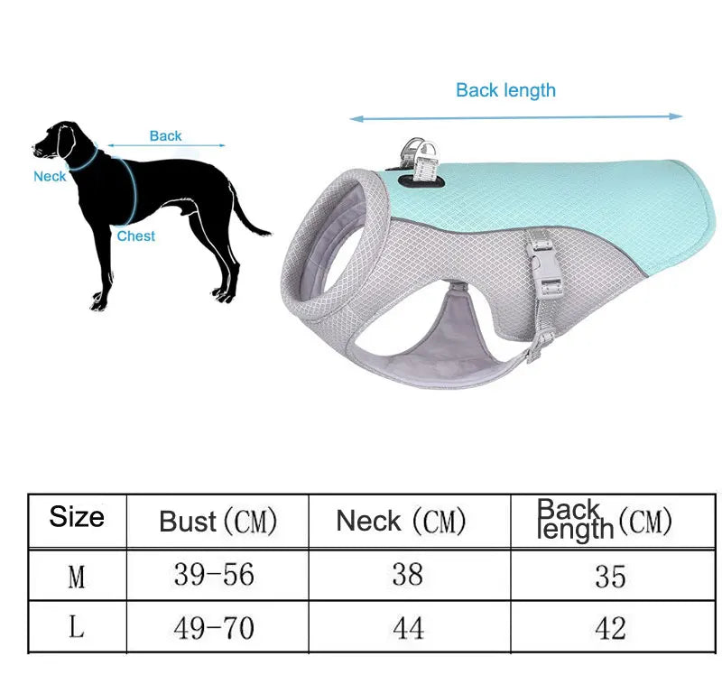 Summer cool cool down Gear for Dogs, Dog Cooling Vest UV Sun Protection - Lightweight,Dog Anxiety Relief Vest During Hot Days