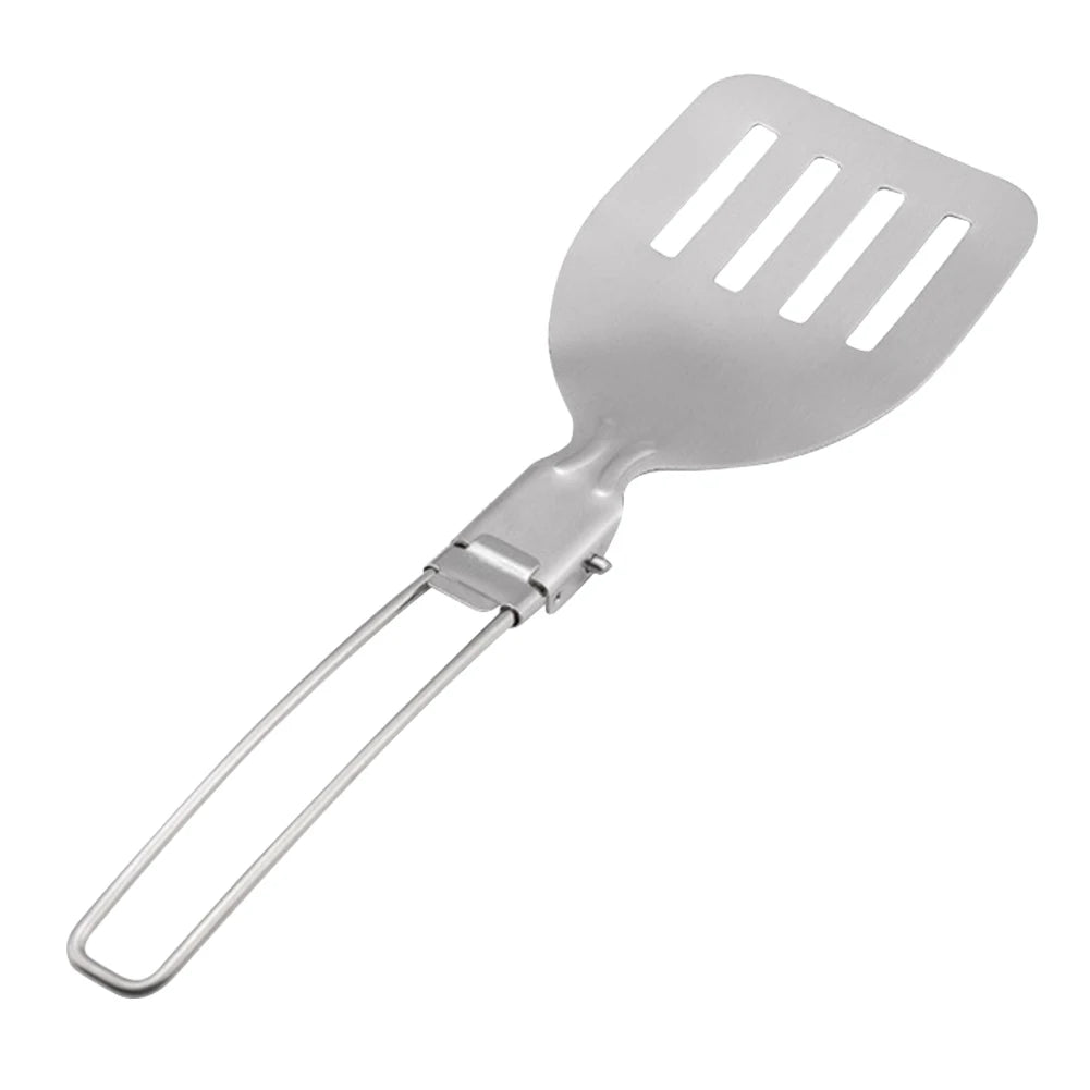 Cooking Utensils Stainless Steel Camping Cooking Utensils Foldable Lightweight Dinnerware Travel Picnic Equipment Supplies