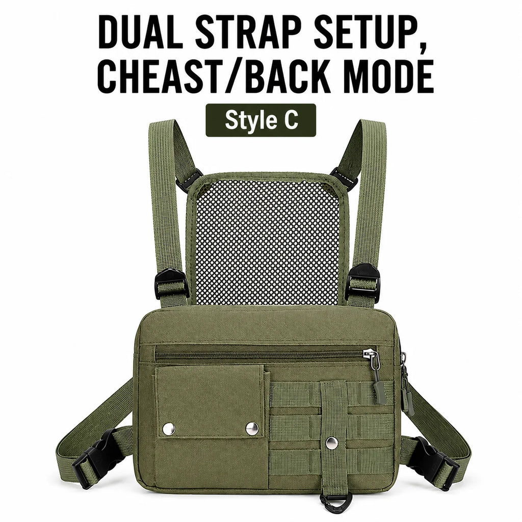Chest Bag Fishing Waist Bag Fishing Quick Access Lure Fishing Bag Outdoor MOLLE Tackle Bag for Hiking Camping Cycling