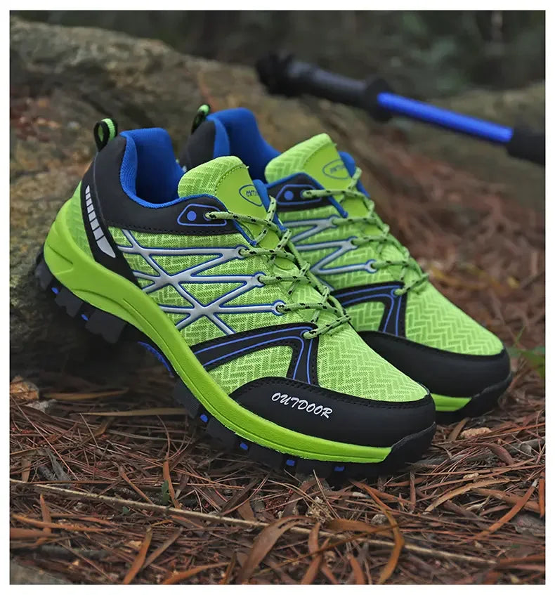 Men's Outdoor Hiking Boots Lightweight Running Shoes Anti Slip and Wear-resistant Rubber Soles Mesh Breathable Sports Shoes 2025