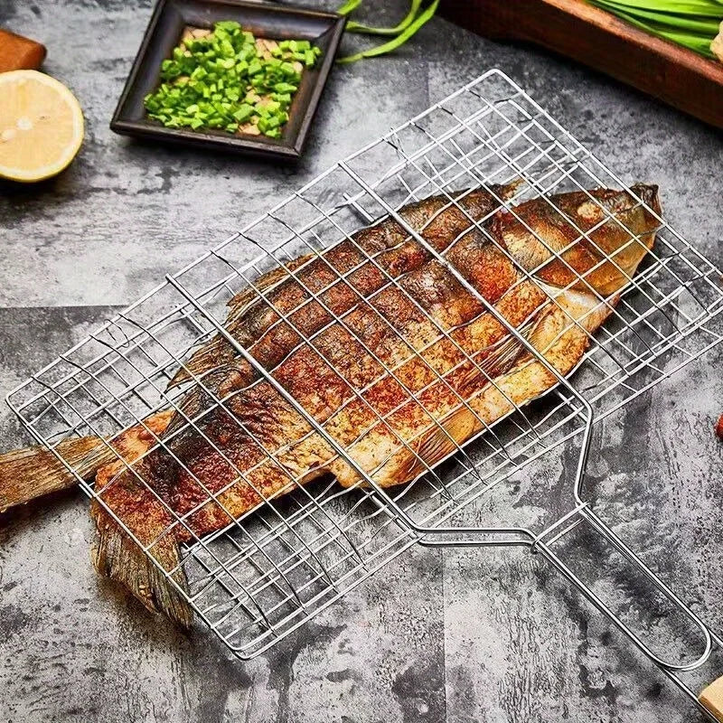 Grill Basket bbq net BBQ Basket Large Folding Grill Basket with Removable Handle.Grill Baskets for Outdoor Grill