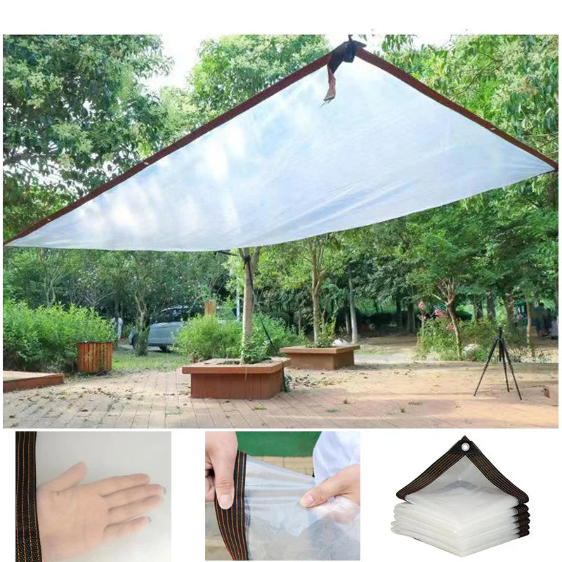 Transparent Tarpaulin 2*7 8 9 3x5x4*6 10 Waterproof Rainproof Tarp Large Cover Greenhouse Camping Garden Plant Sunroom Patio
