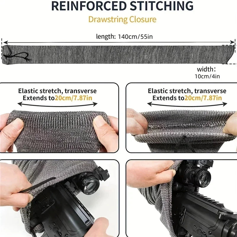 GUN SOCK 55/16 Inch Outdoor Hunting Knitted Holster Dust Cover Gun Storage Bag for Rifle Shotgun Protection