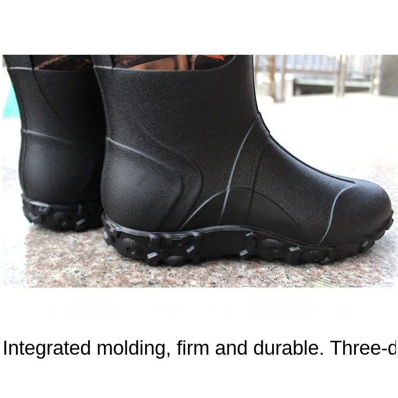 Men's Outdoor Deep Forest Boots Snow Boots Fashion Boots Rain Boots Fishing Car Wash Shoes