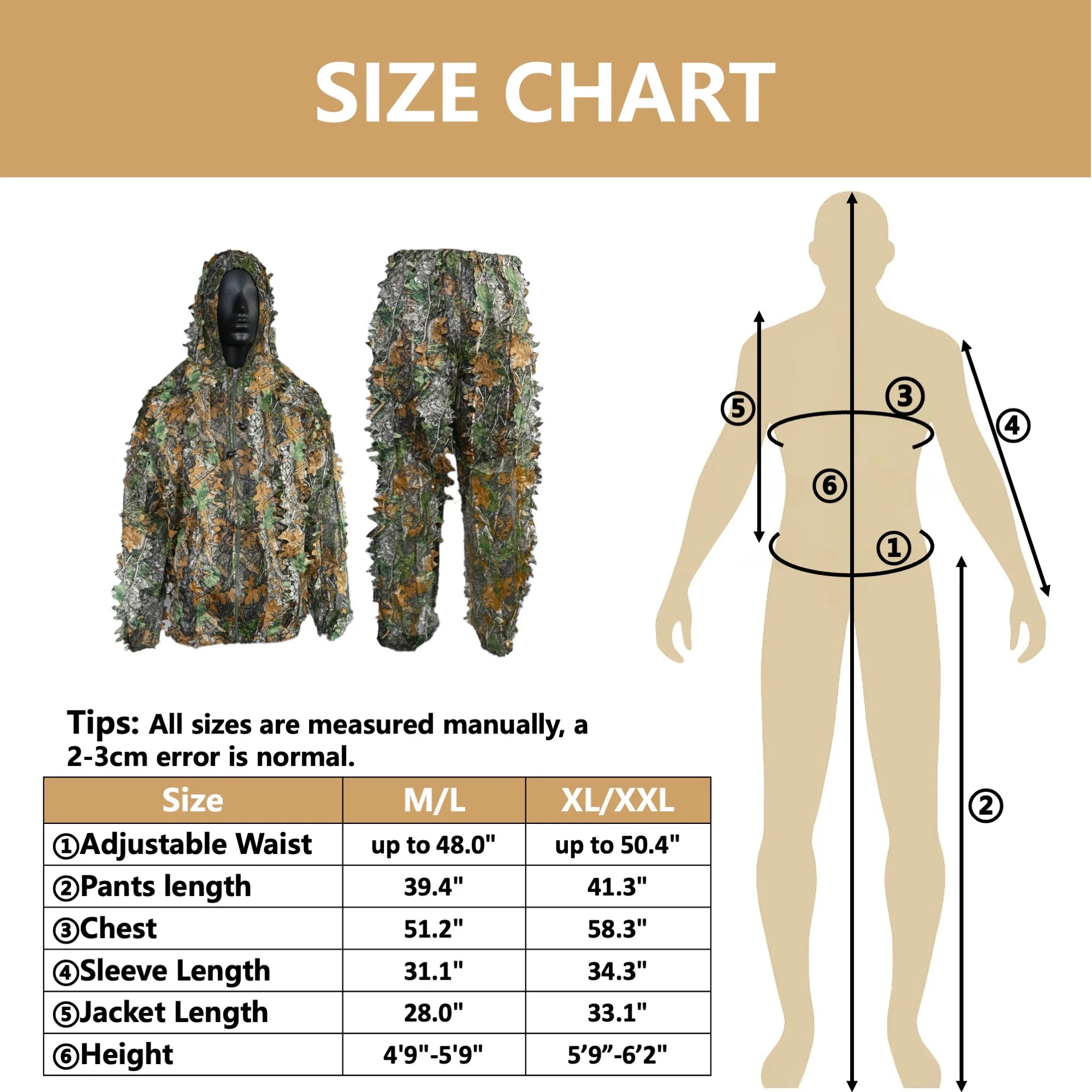 Camouflage Leaf 3D Camouflage Clothing, Outdoor Hunting Camouflage Suit, Cs Game, Halloween Costume