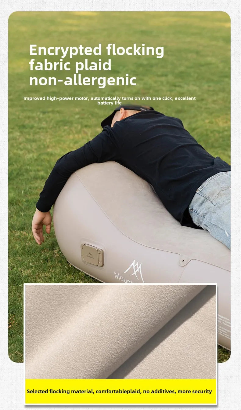 MOUNTAINHIKER Automatic Fast Inflatable Air Sofa Bed  Upgraded Outdoor Portable Air Mattress Lazy Cushion Camping Sleeping Mat