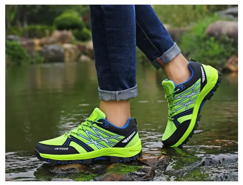 Men's Outdoor Hiking Boots Lightweight Running Shoes Anti Slip and Wear-resistant Rubber Soles Mesh Breathable Sports Shoes 2025
