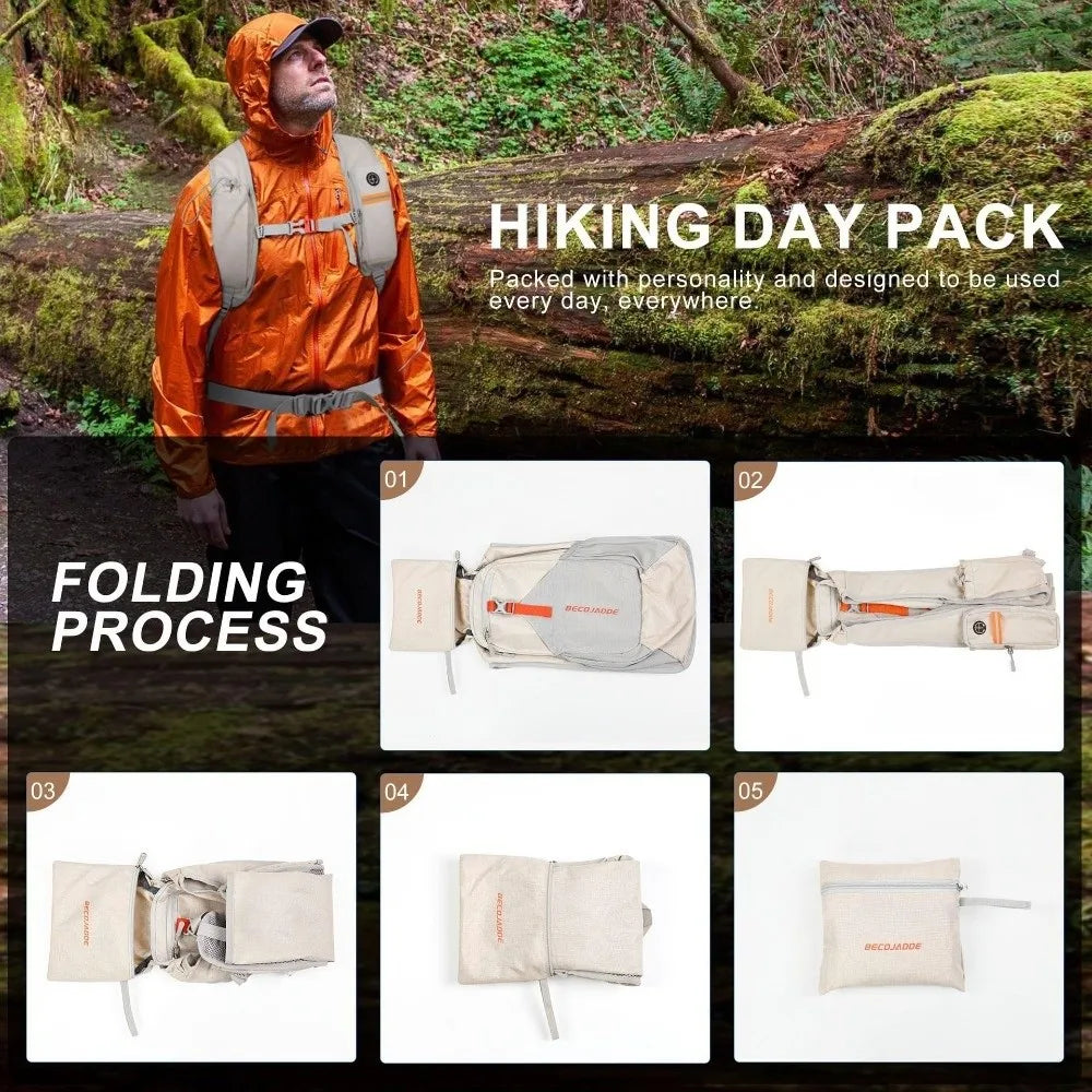 High Quality 15L Hiking Backpack Lightweight Multiple Pockets Small Backpack Foldable Compact Ultralight Hiking Daypack Hiking