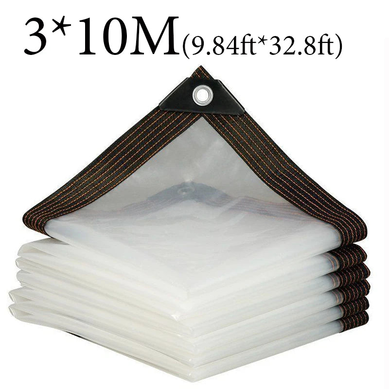 Transparent Tarpaulin 2*7 8 9 3x5x4*6 10 Waterproof Rainproof Tarp Large Cover Greenhouse Camping Garden Plant Sunroom Patio