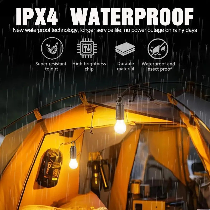Solar Powered Camping Light Portable Led Camping Light Super Bright Solar Lantern for Emergency Waterproof Rechargeable Tent