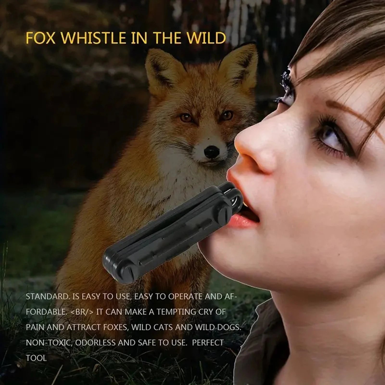 Fox Call Whistle For Hunting, Realistic Animal Sound To Attract Game Portable For Hunters & Outdoorsmen