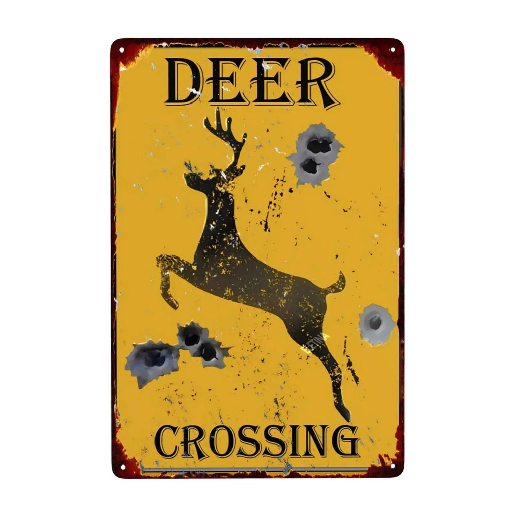1pc, Hunting Signs for Room Hunter's Prayer Bear Deer Bird Metal Sign Decor Wall Art for Men Home Bar Garage Bathroom 12x8 In