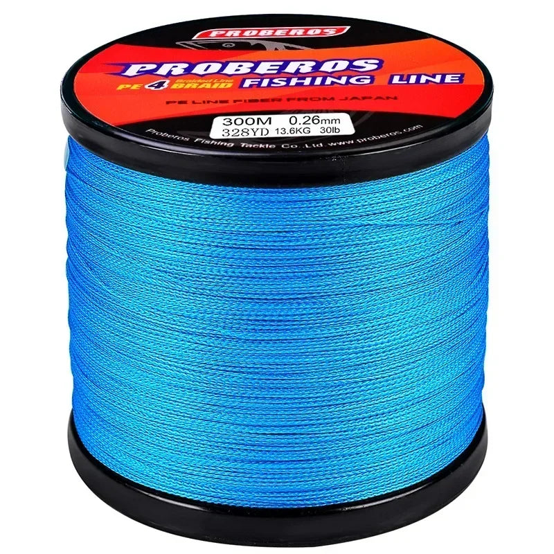 Fishing Line 300M, Durable Dyneema Material, Grey/Yellow/Blue/Green/Red, for Sea Fishing and Rock Fishing Main Line
