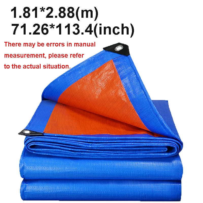 Tarpaulin Awning Durable Tarp Rectangle Sun Shade Patio Sunrays UV Block Waterproof Rain Cover Camping Outdoor Facility Backyard