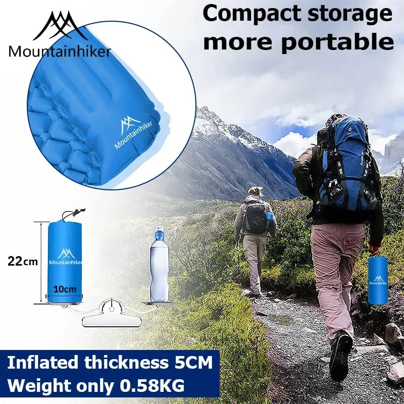 Mountainhiker Ultralight Self-inflating Air Mattress Thicken Sleeping Pad Inflatable Beach Picnic Mat Camping Tent Air Cushion