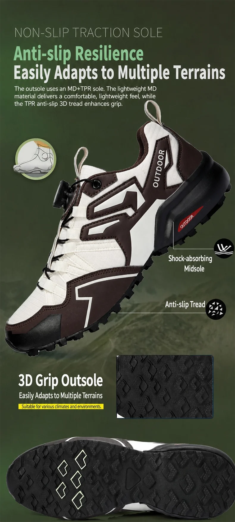 Anti-Slip & Wear-Resistant Hiking Boots for Men Women – Ideal for Mountaineering, Camping & Cycling with Superior Traction