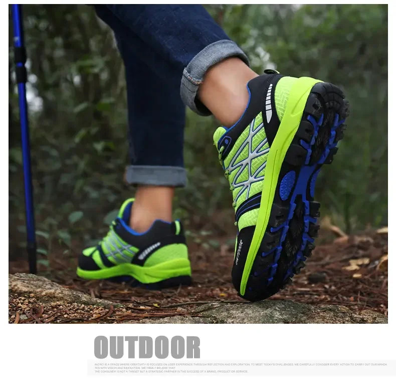 Men's Outdoor Hiking Boots Lightweight Running Shoes Anti Slip and Wear-resistant Rubber Soles Mesh Breathable Sports Shoes 2025