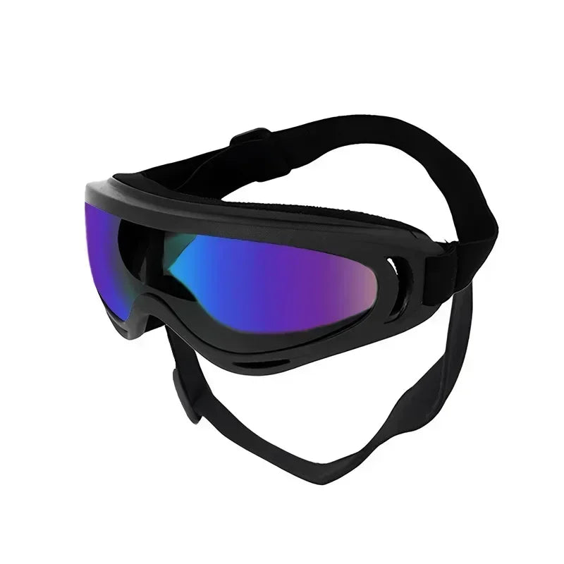 Pet Goggles Adjustable Anti UV Glare Windproof Sunglasses for Dogs Outdoor Hiking Running Beach All Breeds Eye Protection Black