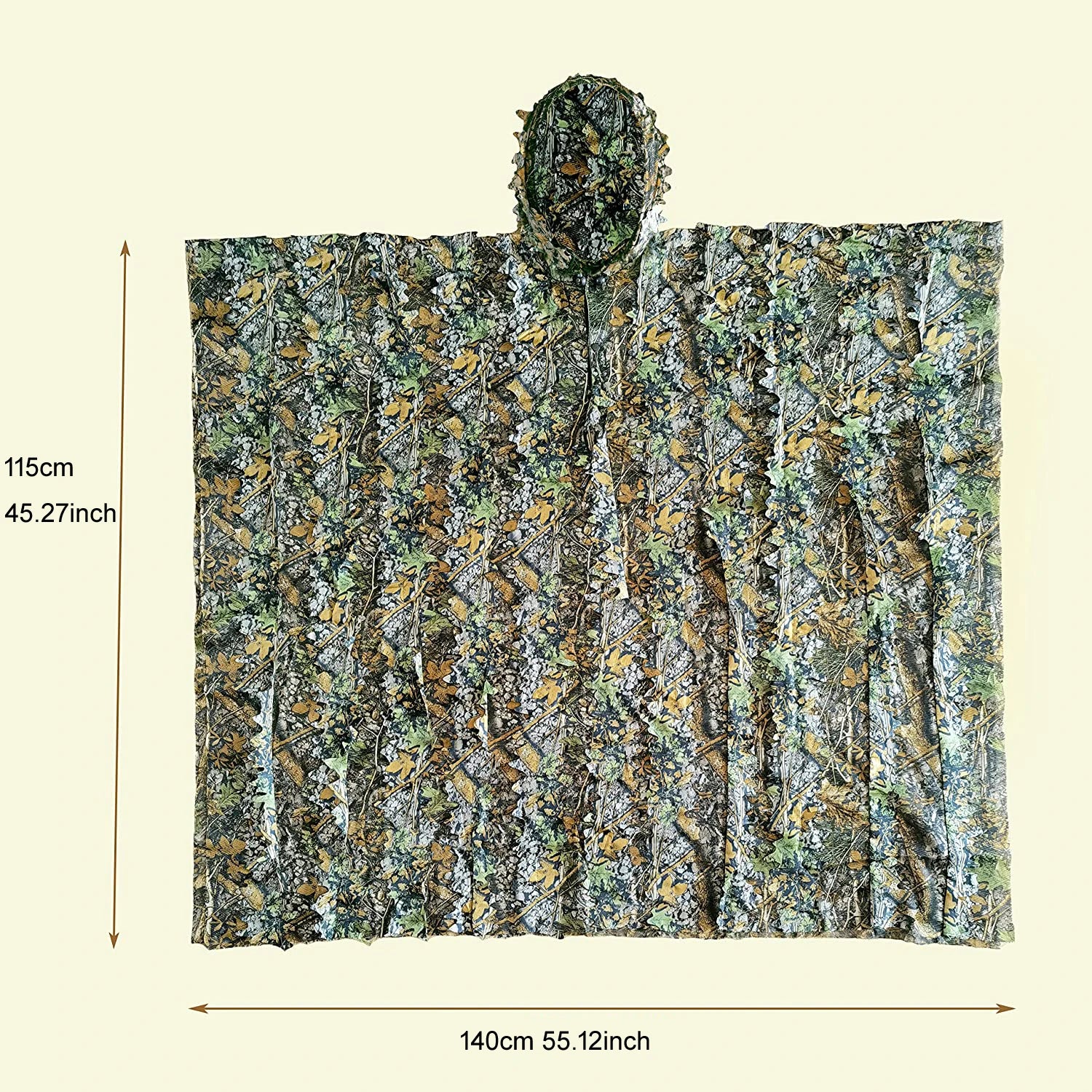 Outdoor hunting camouflage cloak leaf Suit camouflage suit Ghillie suit raincoat style Bird Watching Photography clothes