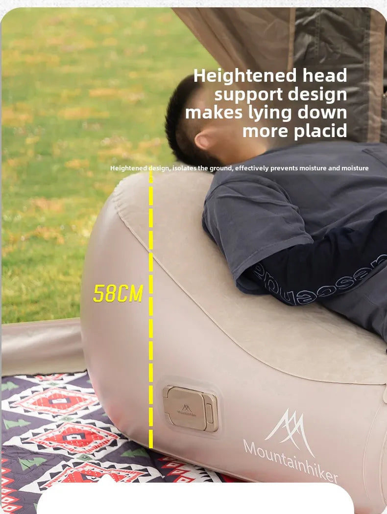 MOUNTAINHIKER Automatic Fast Inflatable Air Sofa Bed  Upgraded Outdoor Portable Air Mattress Lazy Cushion Camping Sleeping Mat