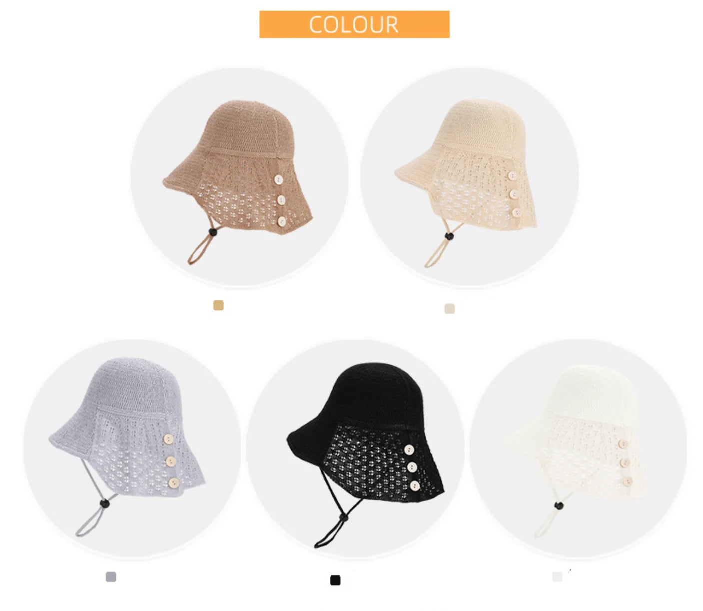 Hand-Woven Hollow-Out Fisherman's Hat with Button Design - Breathable and Comfortable - Sun Protection Hat for Daily Commuting and Beach Vacations - Holiday Gift