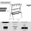 MOUNTAINHIKER Outdoor Folding Camping Hanging Rack Shelf Aluminum Alloy Triangle Storage Hanger BBQ Picnic Cookware Pot Pan