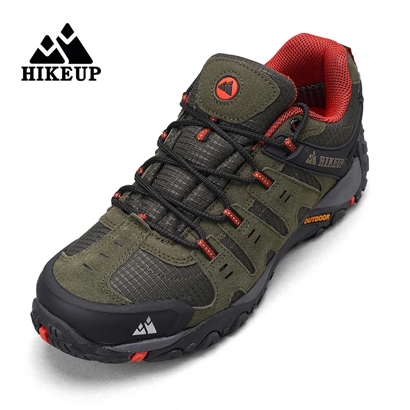 Men's Hiking Shoes Suede Leather Outdoor Shoes Wear-resistant Men Trekking Walking Hunting Tactical Sneakers