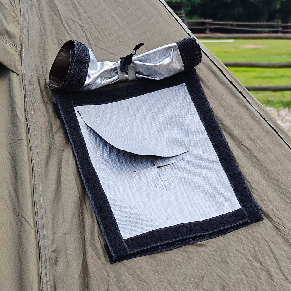 Hot Tent Stove Jack / Fire Resistant Anti-Scald / Fire Stove Pipe Vent Pipe Protect Ring Winter Camping Teepee Tipi Accessory