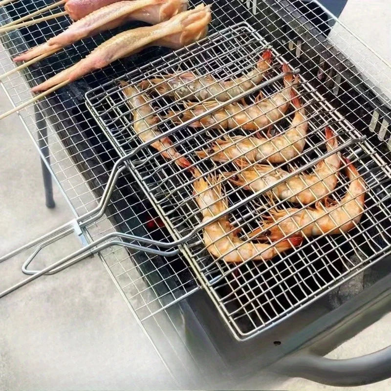 Grill Basket bbq net BBQ Basket Large Folding Grill Basket with Removable Handle.Grill Baskets for Outdoor Grill