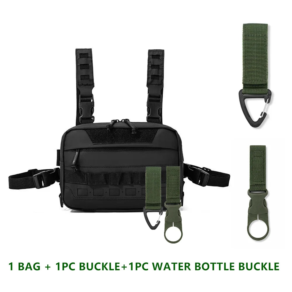 Chest Bag Fishing Waist Bag Fishing Quick Access Lure Fishing Bag Outdoor MOLLE Tackle Bag for Hiking Camping Cycling