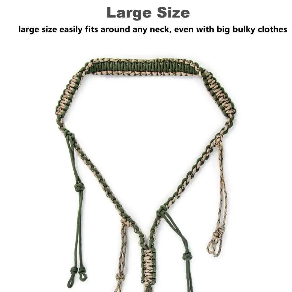 Hunting Decoy Rope Duck Call Lanyard Cord Hunter Game Adjustable 12 Rings Braided Whistle Bird Collar Sling Hunting Supplies New