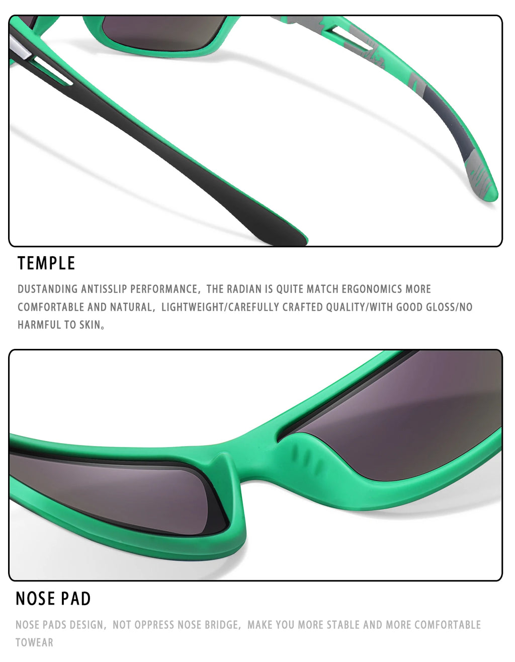 Men's Polarized Fishing Sunglasses Men Women Cycling Driving Hiking Sun Glasses Anti-glare UV400 Eyewear TAC Lens 1 pc