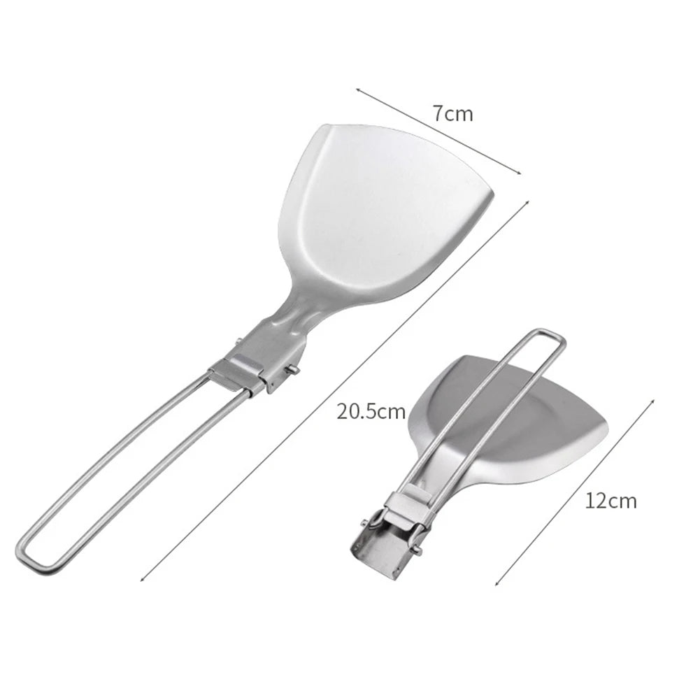 Cooking Utensils Stainless Steel Camping Cooking Utensils Foldable Lightweight Dinnerware Travel Picnic Equipment Supplies