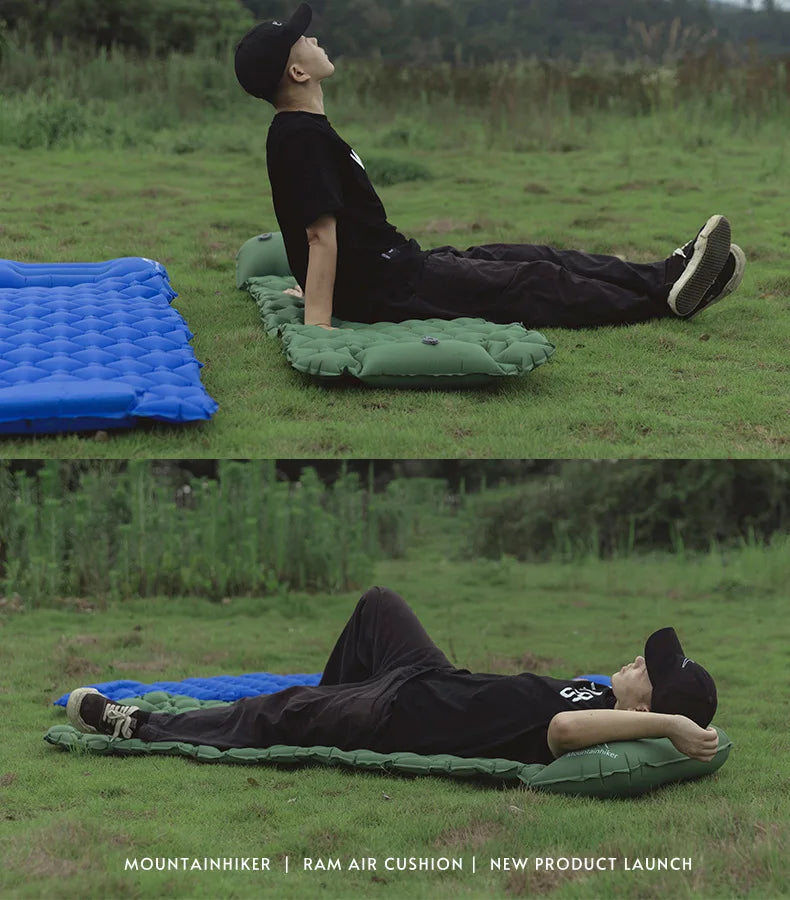 Mountainhiker Ultralight Self-inflating Air Mattress Thicken Sleeping Pad Inflatable Beach Picnic Mat Camping Tent Air Cushion