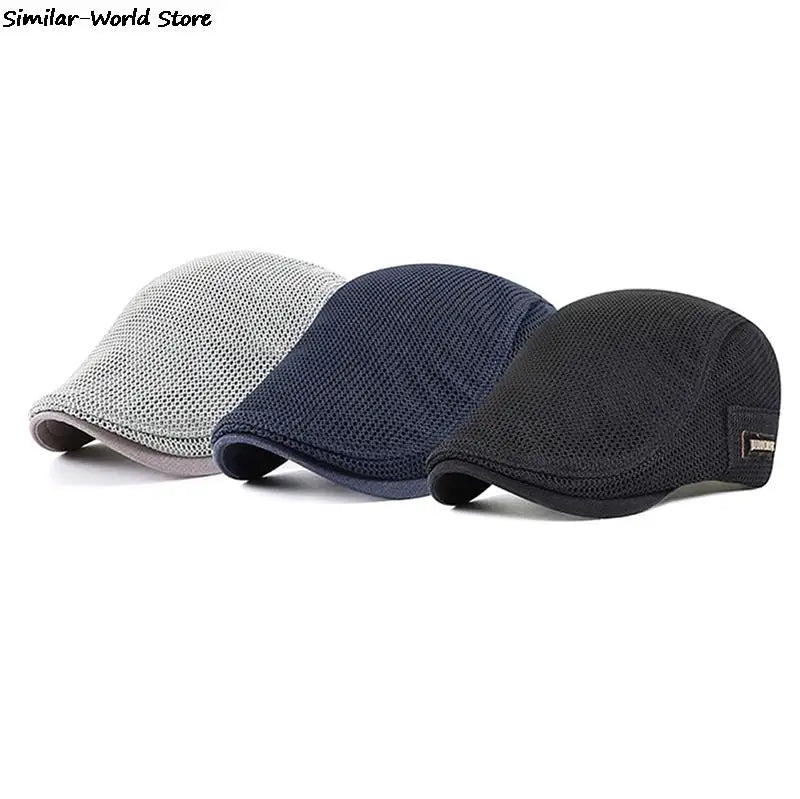 Men's Mesh Baseball Cap Breathable Summer Caps Dad Hat Outdoor Fishing Hats Trucker Cap