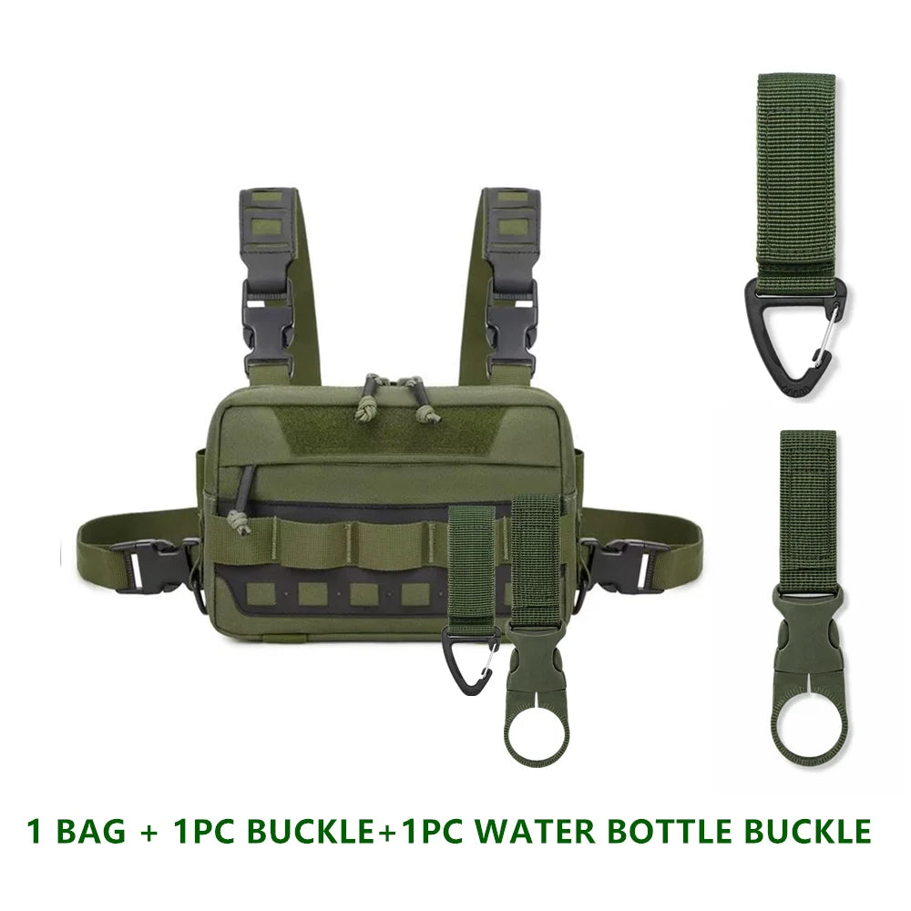 Chest Bag Fishing Waist Bag Fishing Quick Access Lure Fishing Bag Outdoor MOLLE Tackle Bag for Hiking Camping Cycling